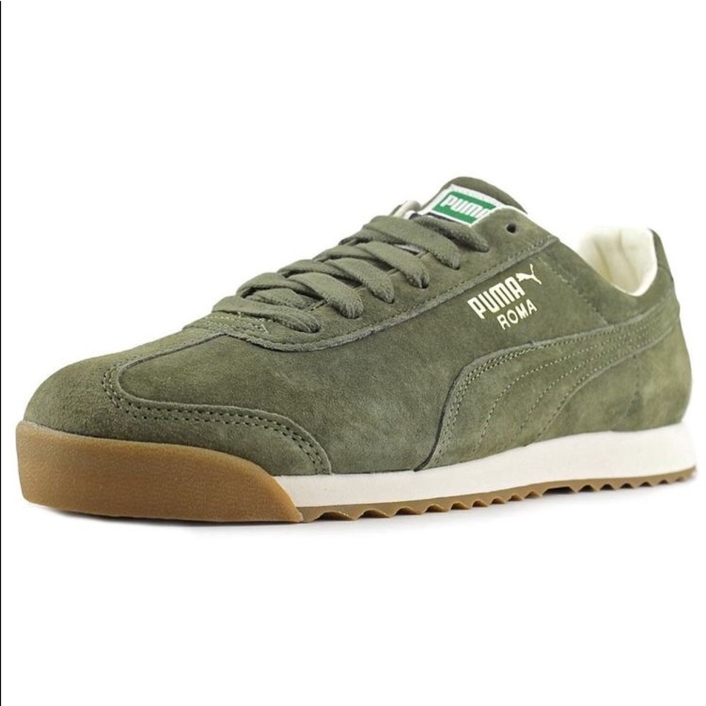 Puma Roma Distressed Round Toe Leather Shoe
